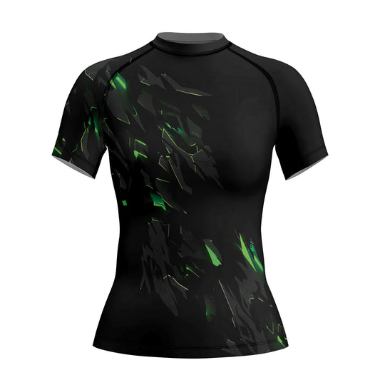 Rashninja Cyber Fracture Women's Short Sleeve Rash Guard