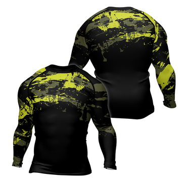 Rashninja Paint Streak Camouflage Men's Long Sleeve Rash Guard