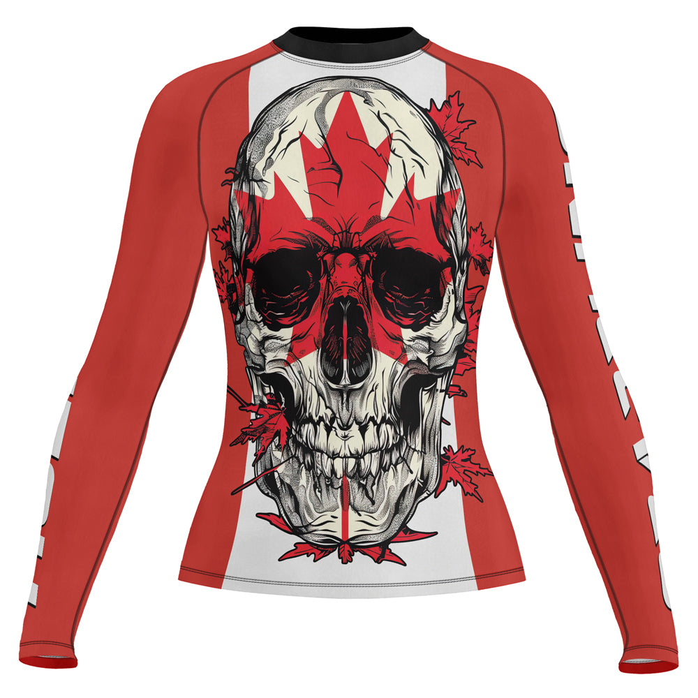 Rashninja Patriot Canada Flag Women's Long Sleeve Rash Guard
