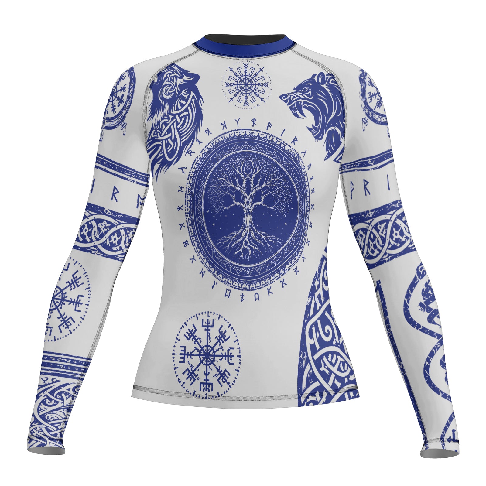 Rashninja Yggdrasil Bear Viking Women's Long Sleeve Rash Guard
