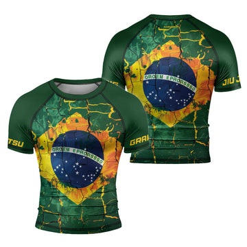 Rashninja Patriot Mexico Flag Men's Short Sleeve Rash Guard