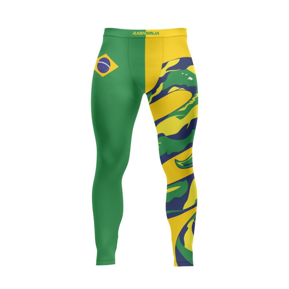 Rashninja Patriot Brazil Flag Men's Spats