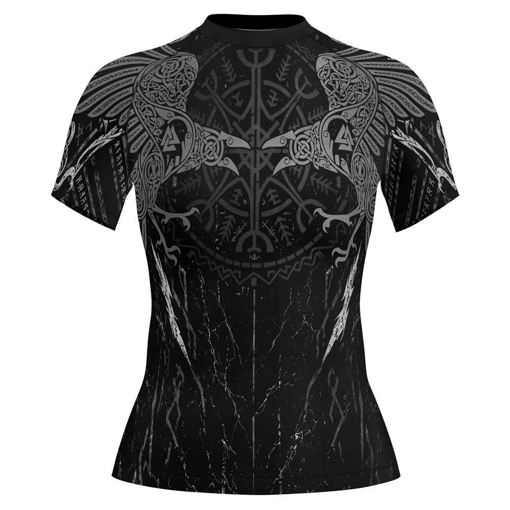 Rashninja Viking Raven Women's Short Sleeve Rash Guard