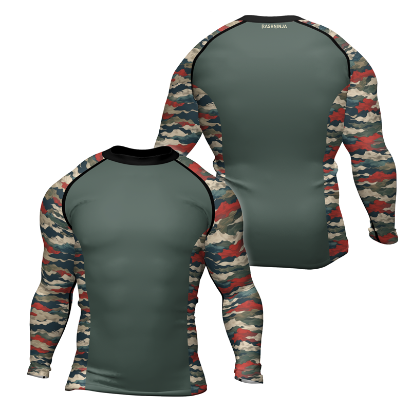 Rashninja Swiss Army Alpenflage Men's Long Sleeve Rash Guard