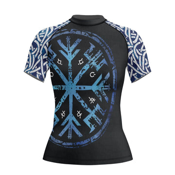 Rashninja Viking Helm of Awe Women's Short Sleeve Rash Guard