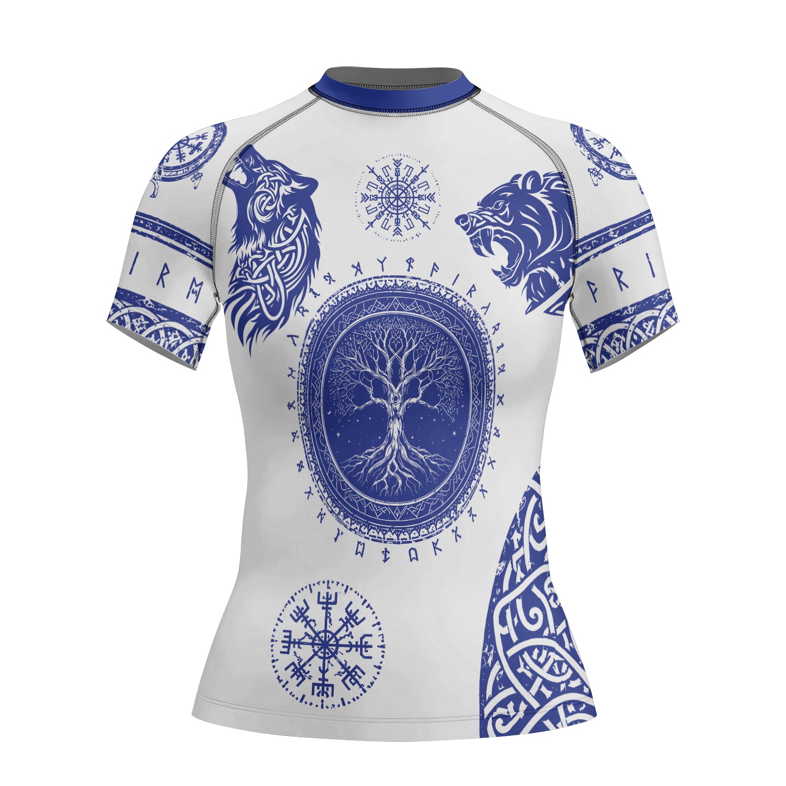 Rashninja Yggdrasil Bear Viking Women's Short Sleeve Rash Guard