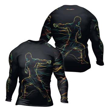 Rashninja Cyber Energy Fighter Men's Long Sleeve Rash Guard