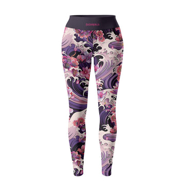 Rashninja Geisha with Sakura Waves Women's Leggings