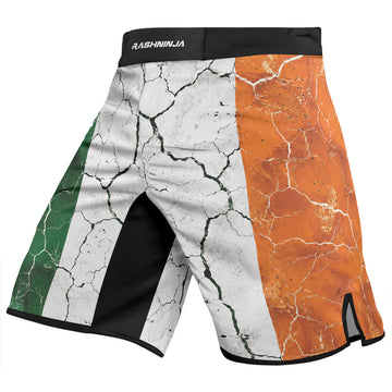Rashninja Patriot Ireland Flag Men's Fight Shorts