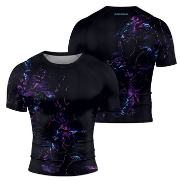 Rashninja Cyber Lightning Men's Short Sleeve Rash Guard