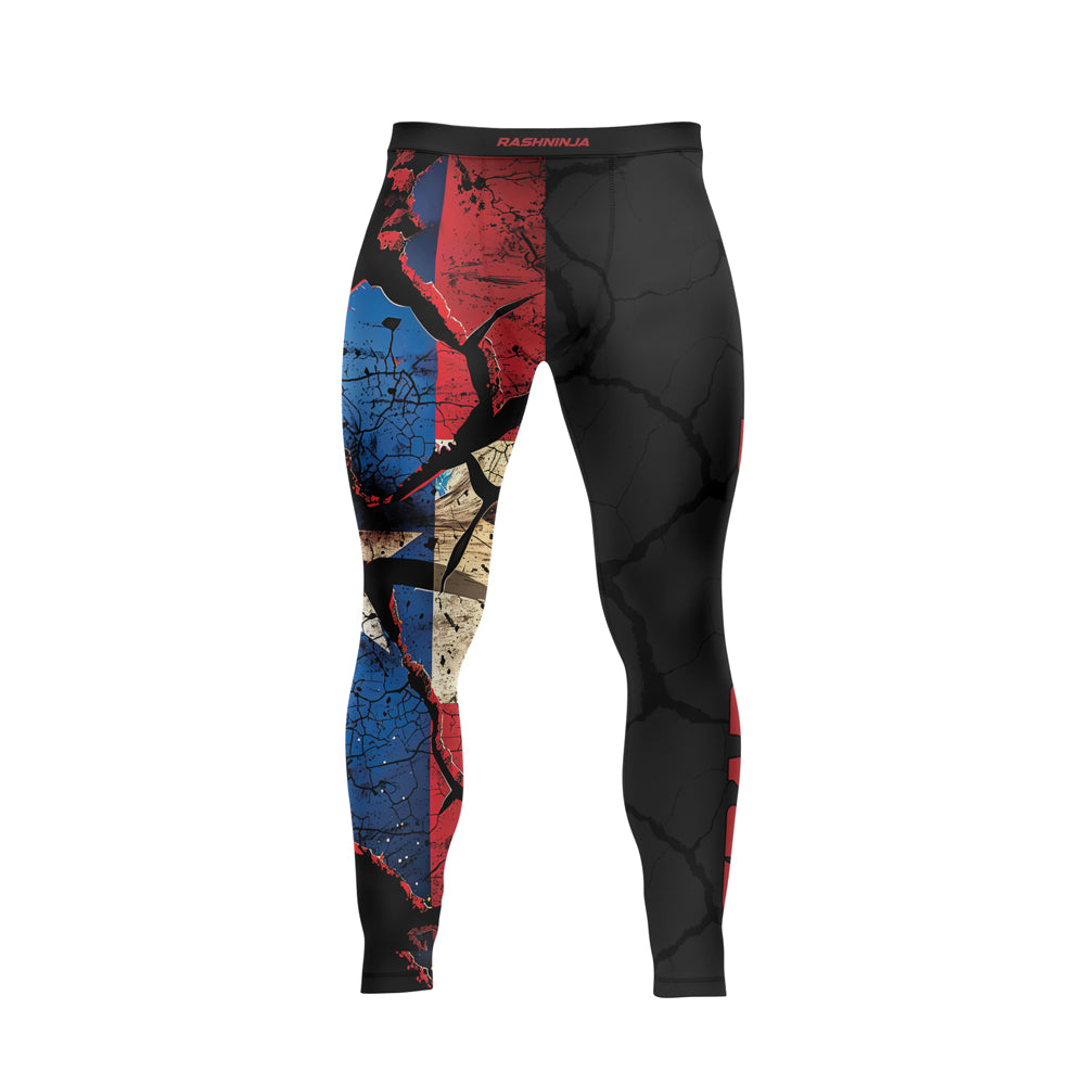 Rashninja Patriot  Puerto Rico Flag Men's Spats