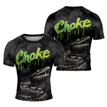 Rashninja Green Viper Snake Men's Short Sleeve Rash Guard