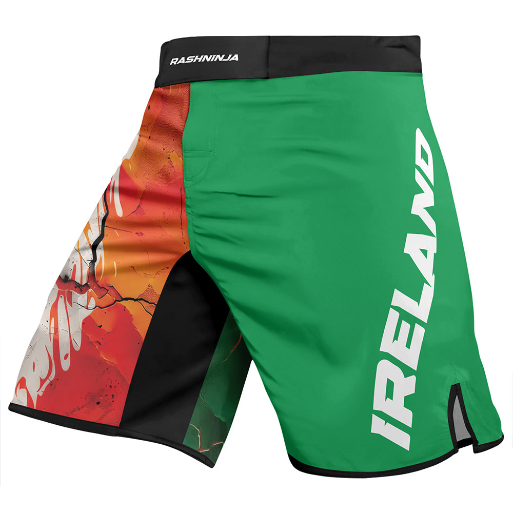 Rashninja Patriot Ireland Flag Men's Fight Shorts
