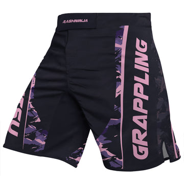 Rashninja Purple Camouflage Men's Fight Shorts