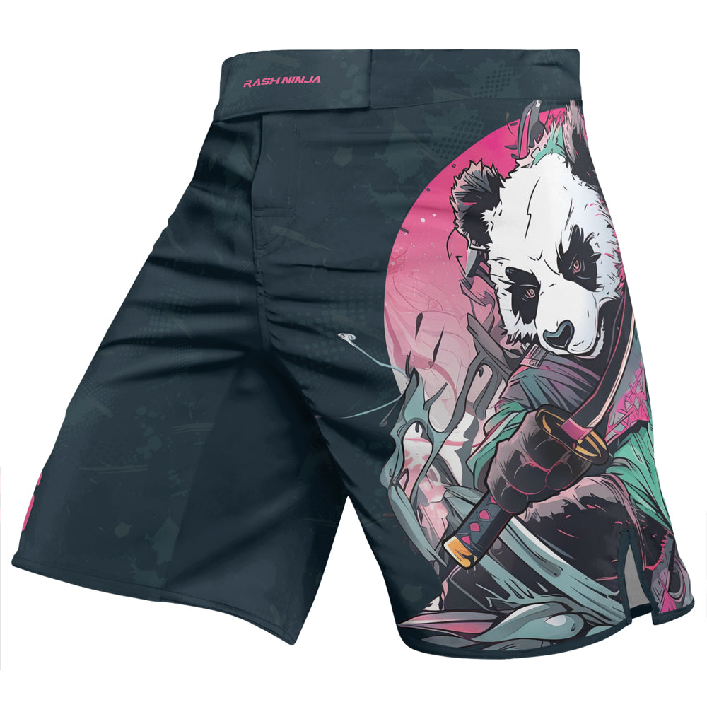 Rashninja Panda Samurai Crest Men's Fight Shorts