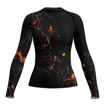 Rashninja Cyber Lava Women's Long Sleeve Rash Guard