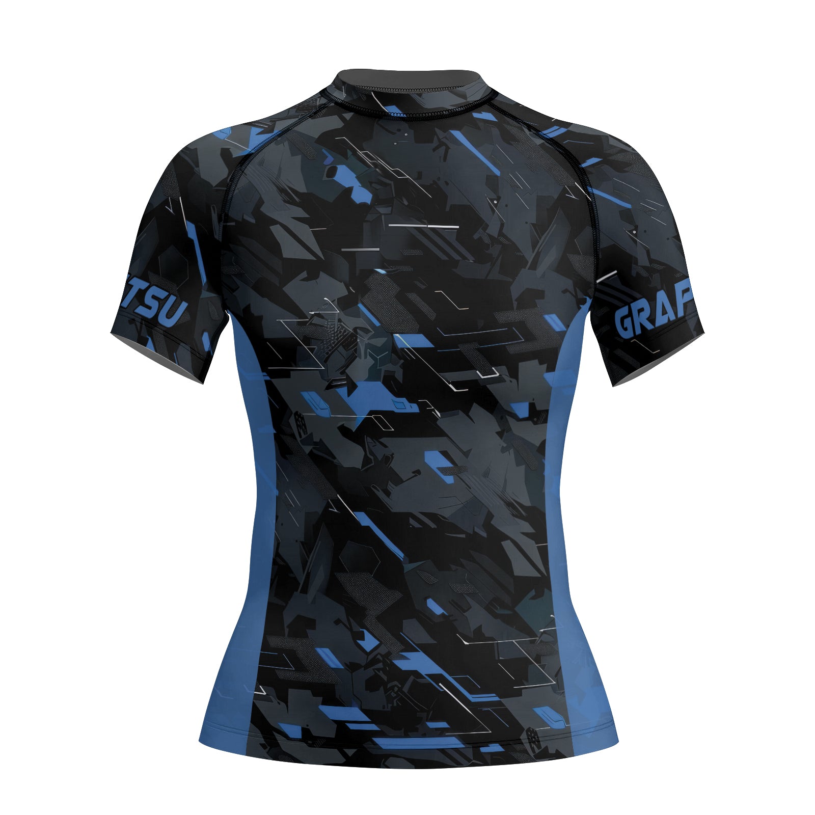 Rashninja Blue Triangle Women's Short Sleeve Rash Guard