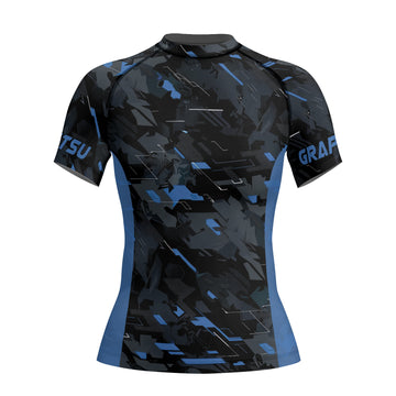 Rashninja Blue Triangle Women's Short Sleeve Rash Guard