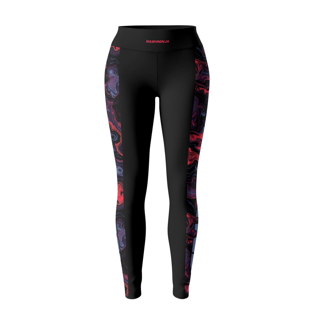 Rashninja Red Cyber Marble Women's Leggings