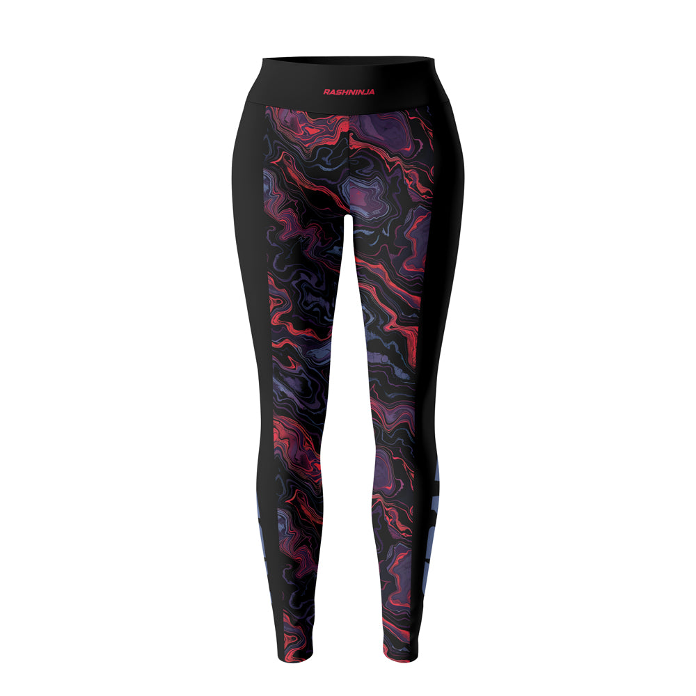 Rashninja Red Cyber Marble Women's Leggings