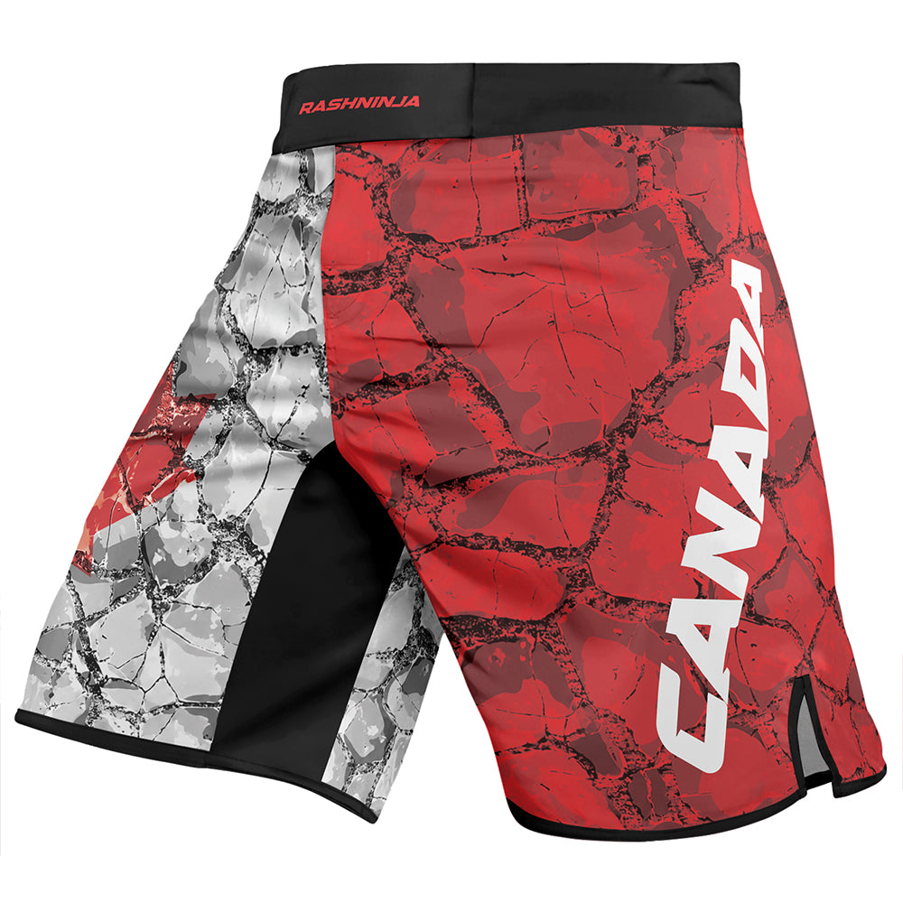Rashninja Patriot Canada Flag Men's Fight Shorts