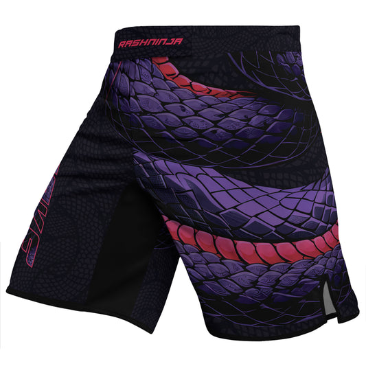 Rashninja Purple Snake Men's Fight Shorts