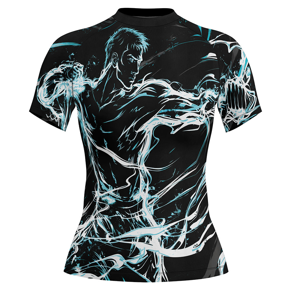 Rashninja Cyber Shadow Fighter Women's Short Sleeve Rash Guard