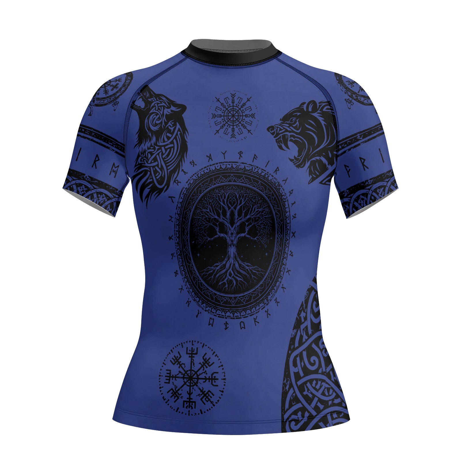 Rashninja Yggdrasil Bear Viking Women's Short Sleeve Rash Guard