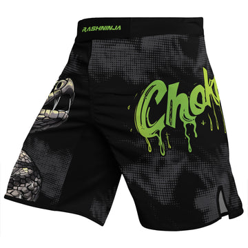 Rashninja Green Viper Snake Men's Fight Shorts