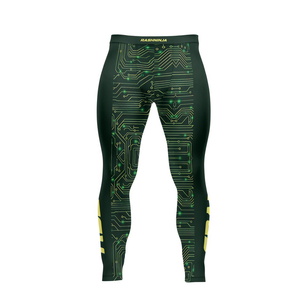 Rashninja Green Cyber Circuit Men's Spats