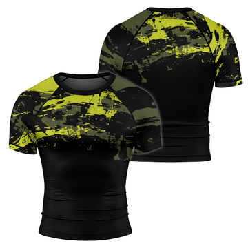 Rashninja Paint Streak Camouflage Men's Short Sleeve Rash Guard