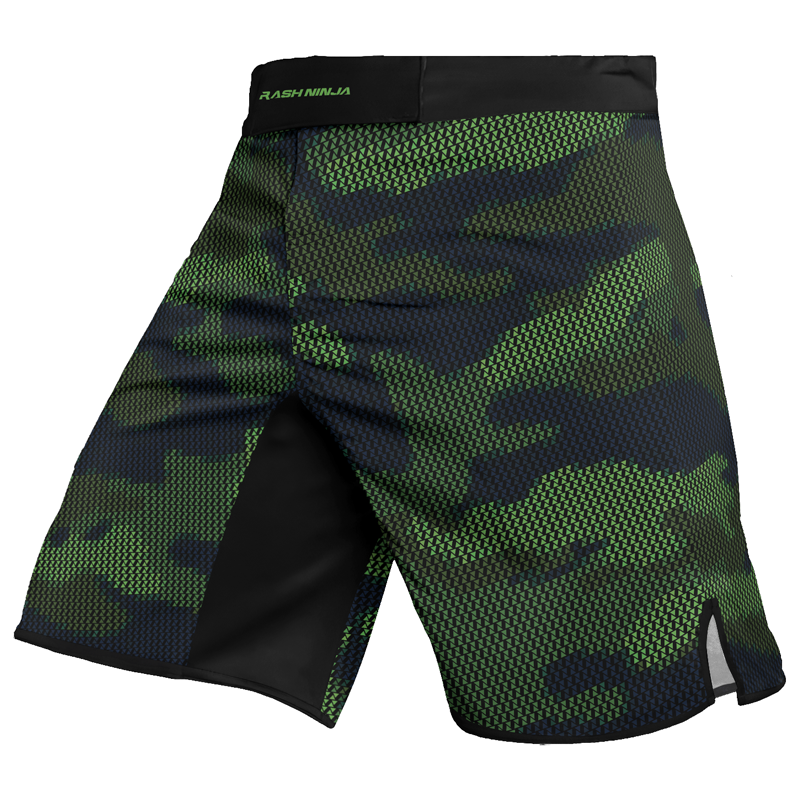 Rashninja Military Woodland Camouflage Men's Fight Shorts