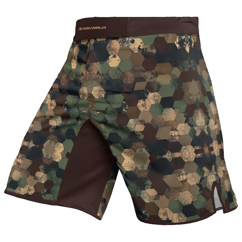 Rashninja Military Hexagon Camouflage Men's Fight Shorts