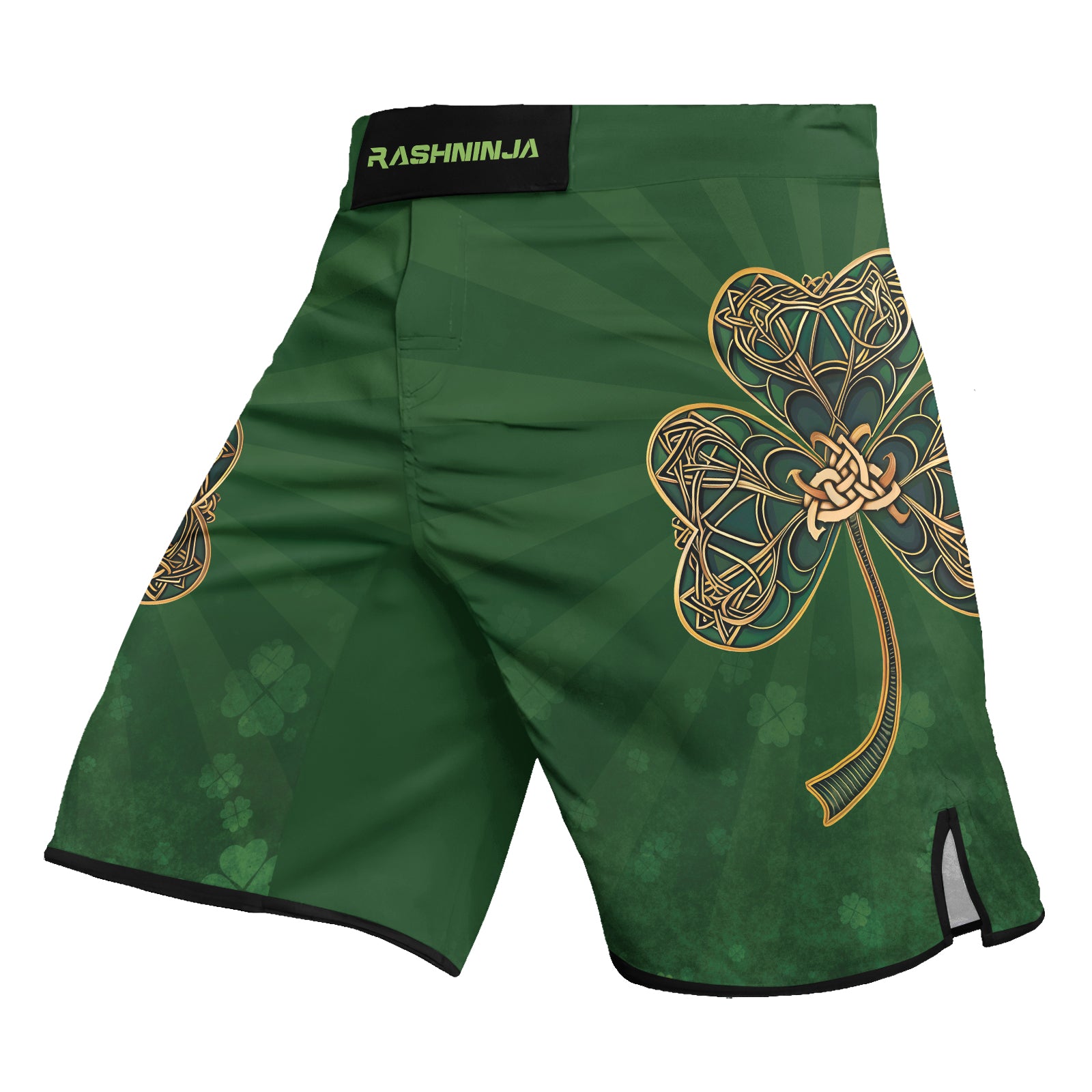 Rashninja Lucky Celtic Clover Men's Fight Shorts