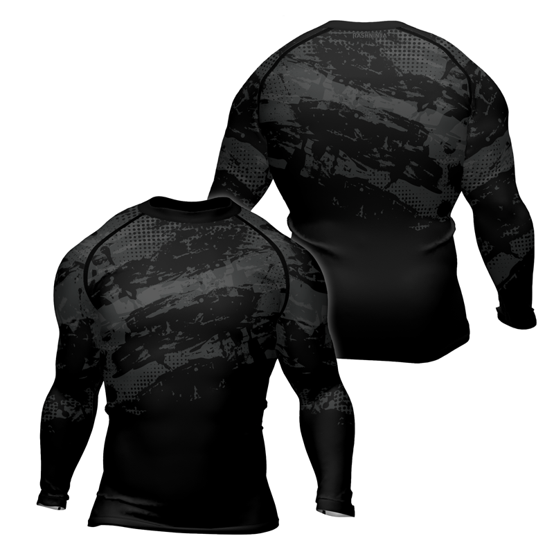 Rashninja Paint Streak Camouflage Men's Long Sleeve Rash Guard