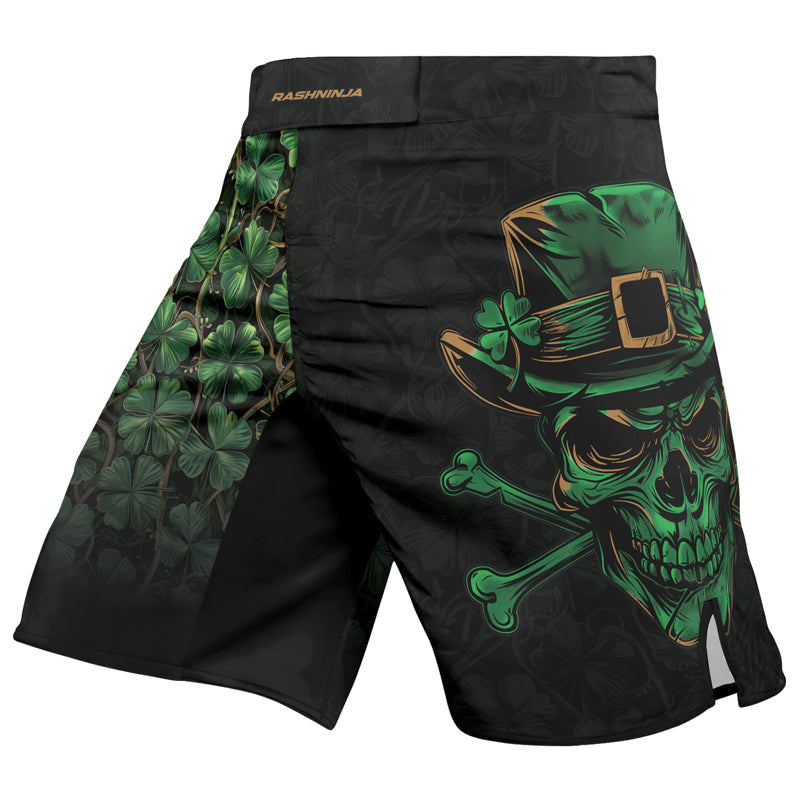 Rashninja Skully O’Shamrock Men's Fight Shorts