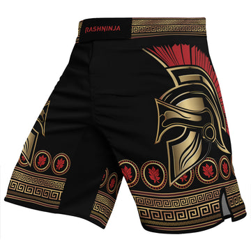 Rashninja Golden Spartan Warrior Men's Fight Shorts