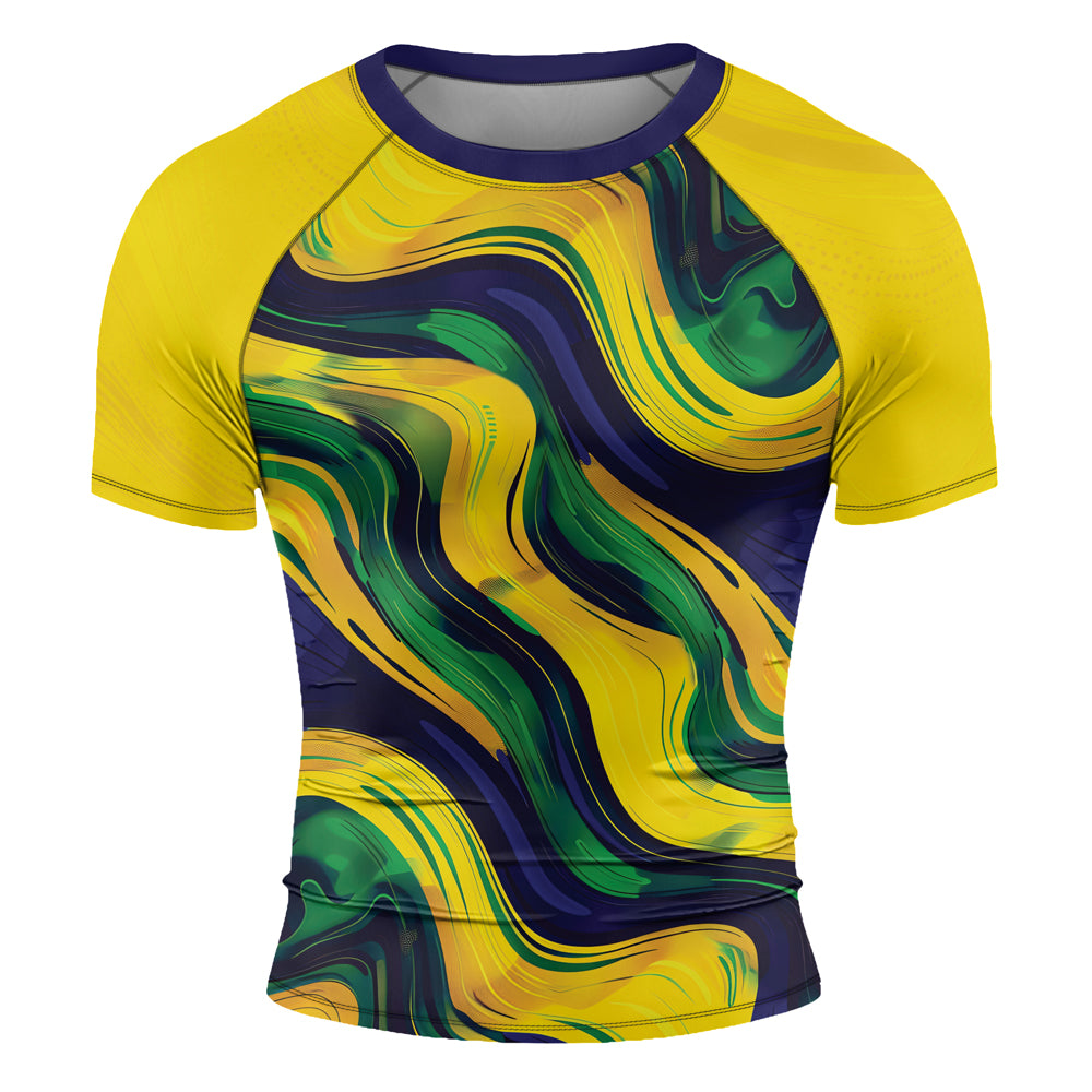 Rashninja Patriot Mexico Flag Men's Short Sleeve Rash Guard