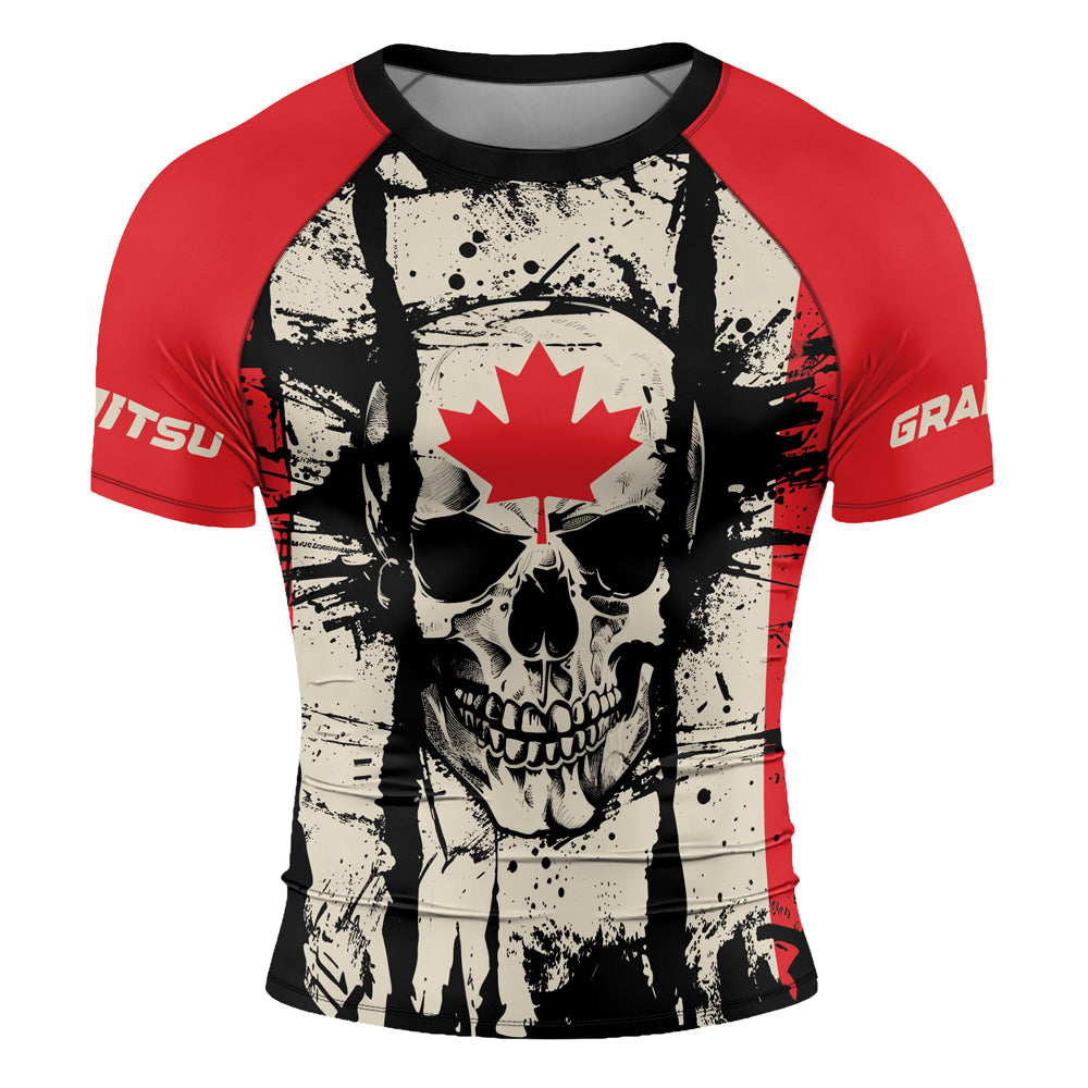 Rashninja Patriot Canada Flag Men's Short Sleeve Rash Guard