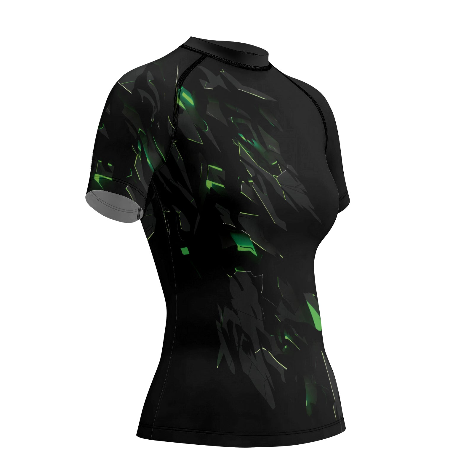 Rashninja Cyber Fracture Women's Short Sleeve Rash Guard