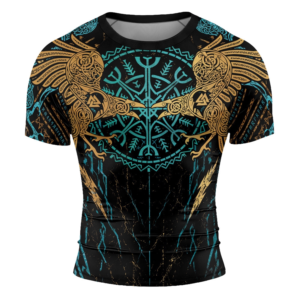 Rashninja Viking Raven Men's Short Sleeve Rash Guard