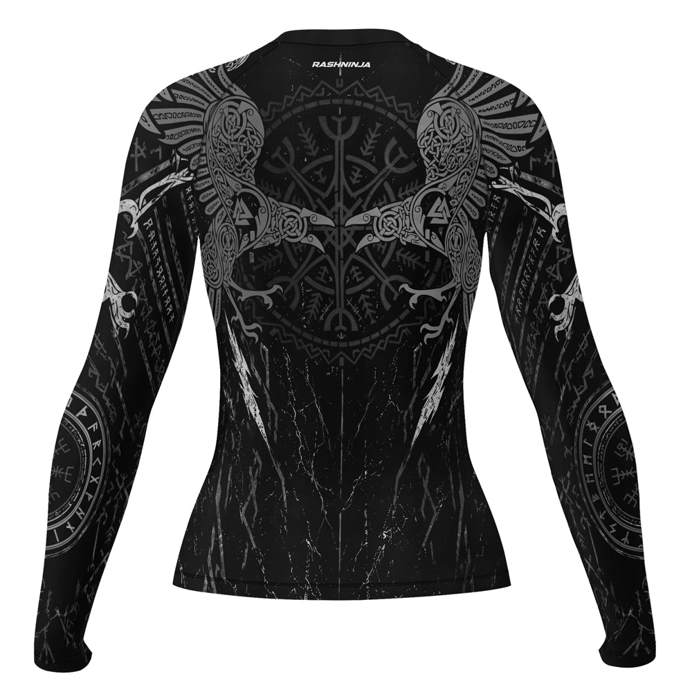 Rashninja Viking Raven Women's Long Sleeve Rash Guard