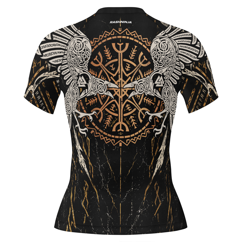Rashninja Viking Raven Women's Short Sleeve Rash Guard