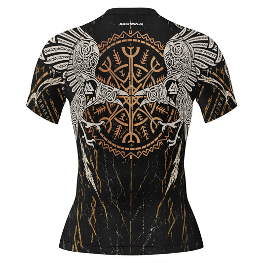 Rashninja Viking Raven Women's Short Sleeve Rash Guard