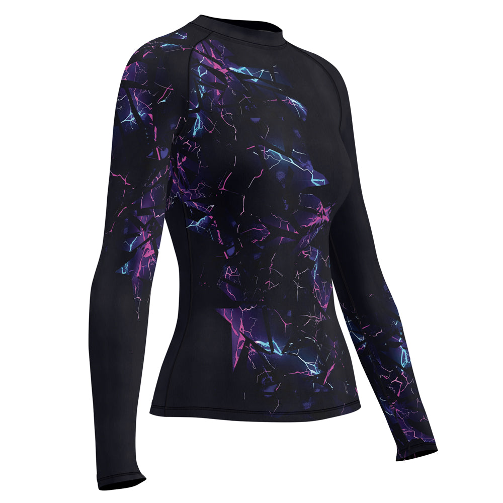 Rashninja Cyber Lightning Women's Long Sleeve Rash Guard