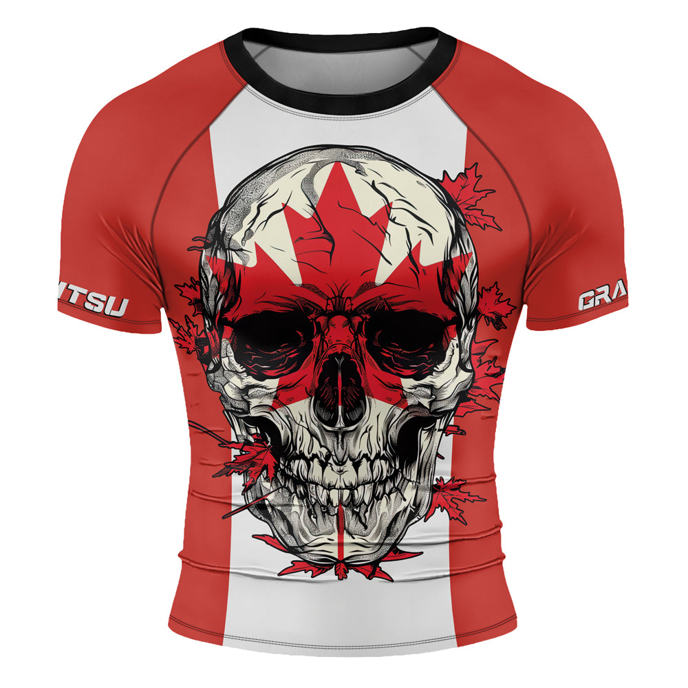 Rashninja Patriot Canada Flag Men's Short Sleeve Rash Guard