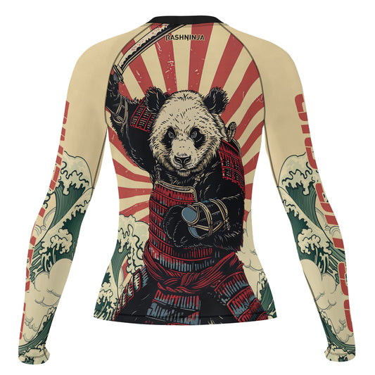Rashninja Panda Samurai Circle Women's Long Sleeve Rash Guard