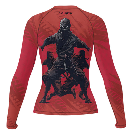 Rashninja Ninja Red Assault Women's Long Sleeve Rash Guard