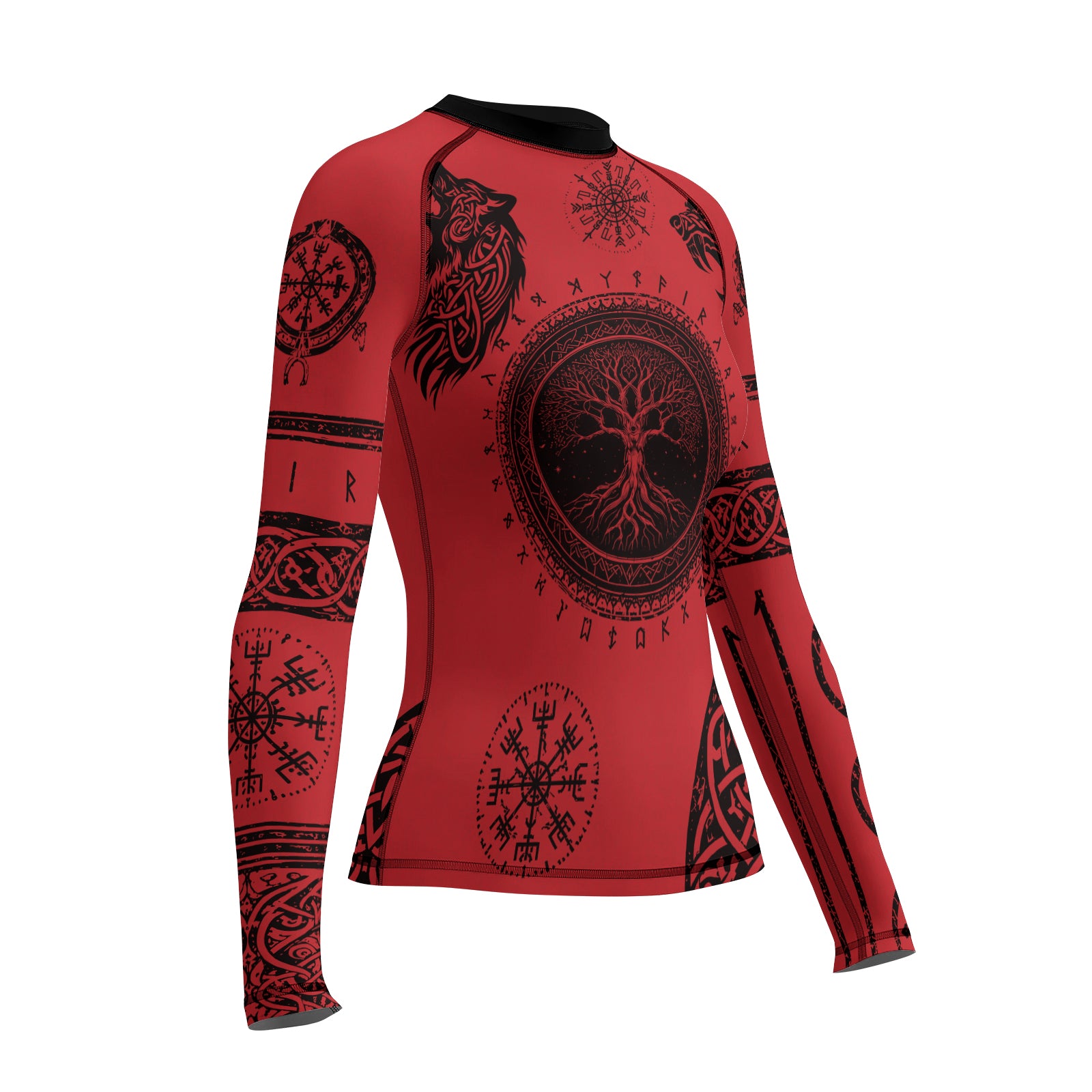 Rashninja Yggdrasil Bear Viking Women's Long Sleeve Rash Guard
