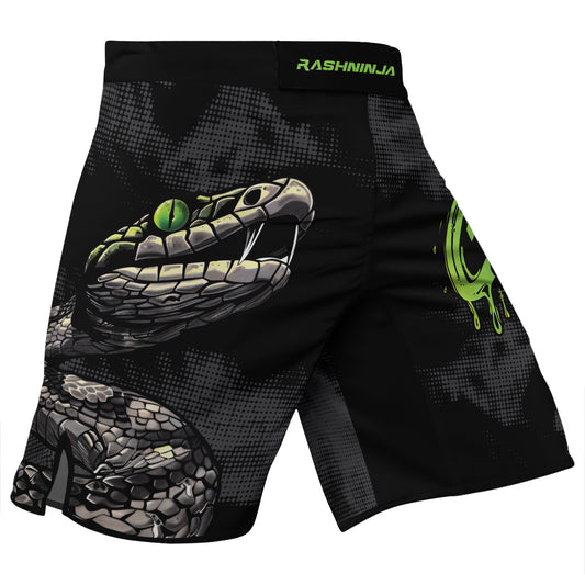 Rashninja Green Viper Snake Men's Fight Shorts